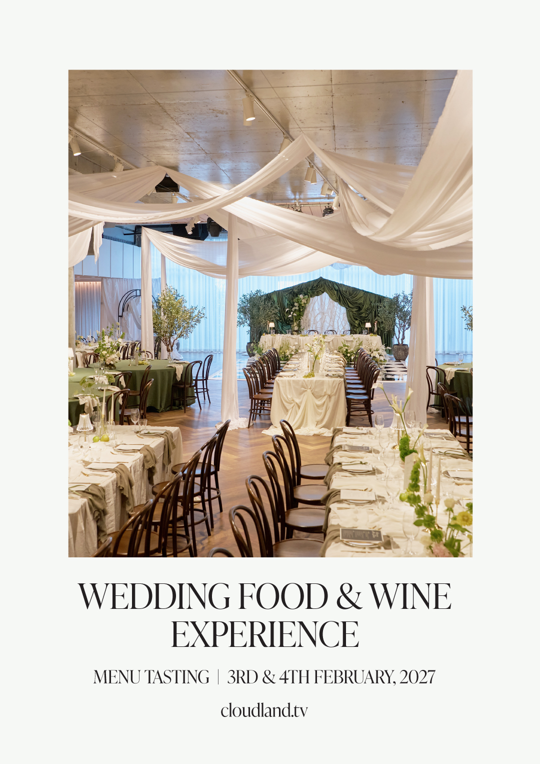 Cloudland Wedding Menu Tasting Experience