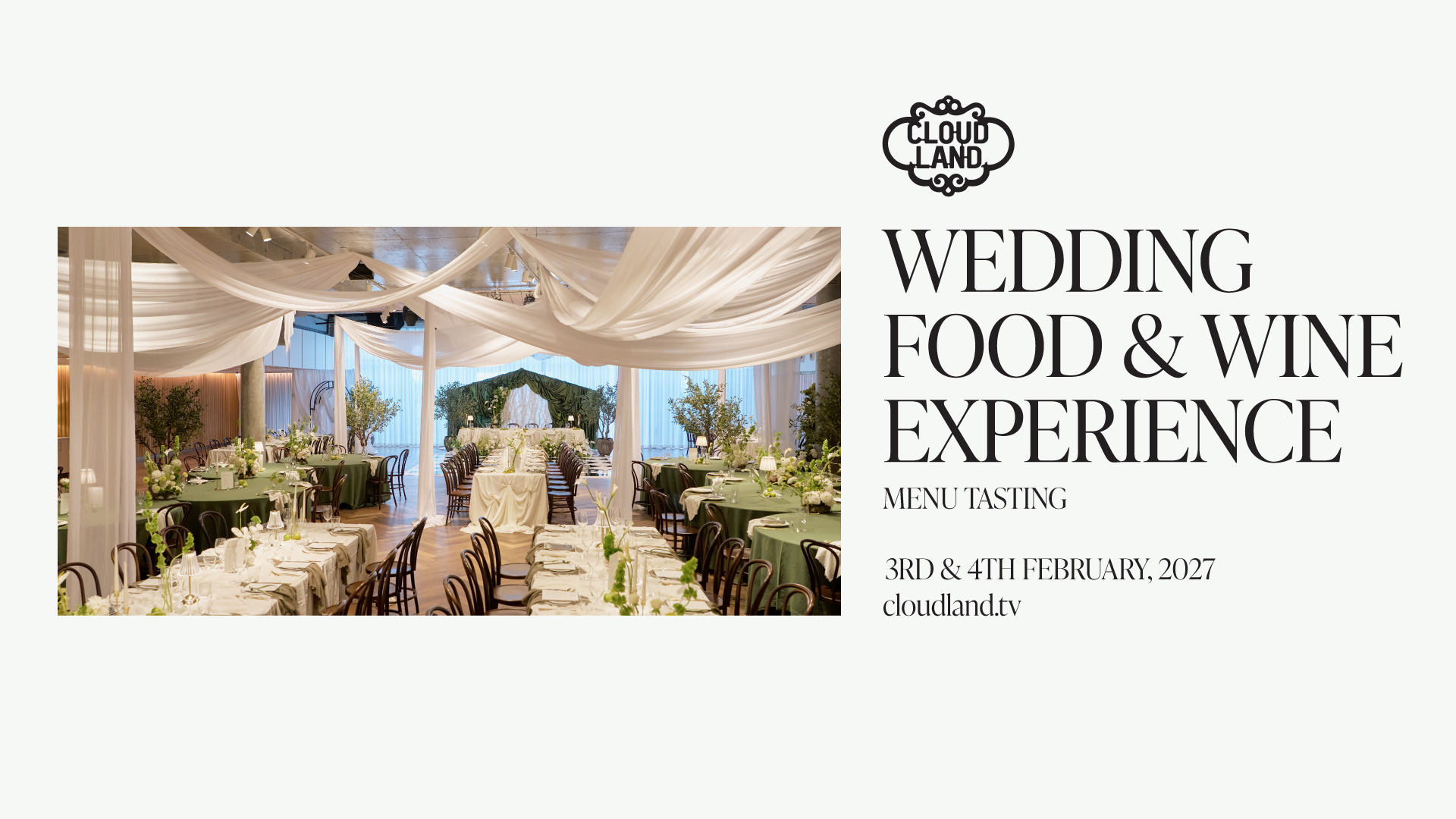 Cloudland Wedding Menu Tasting Experience