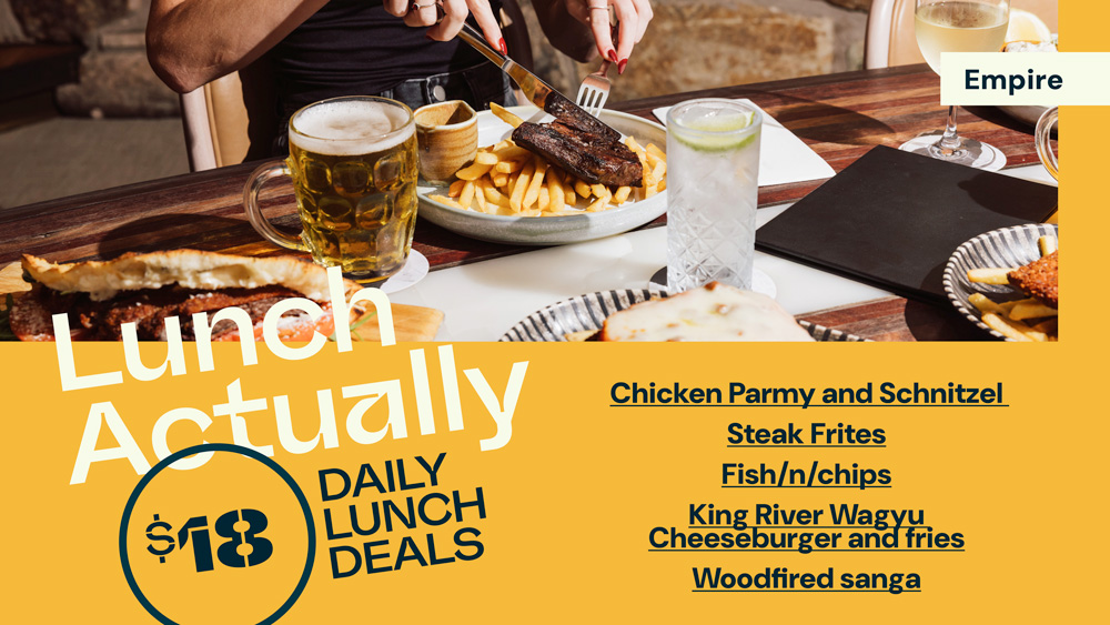 Empire Hotel $18 Daily Lunch Deals
